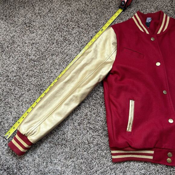 Vintage Sportier Brand Wool Varsity Bomber Jacket Size Medium 1990s - Picture 14 of 14